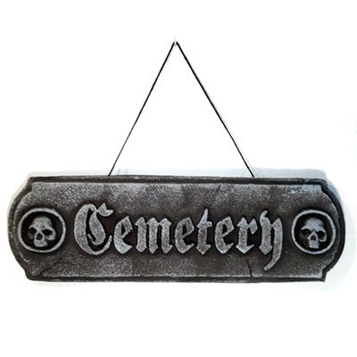 Faux Stone Cemetery Sign