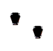 Coffin Earrings - Black Onyx